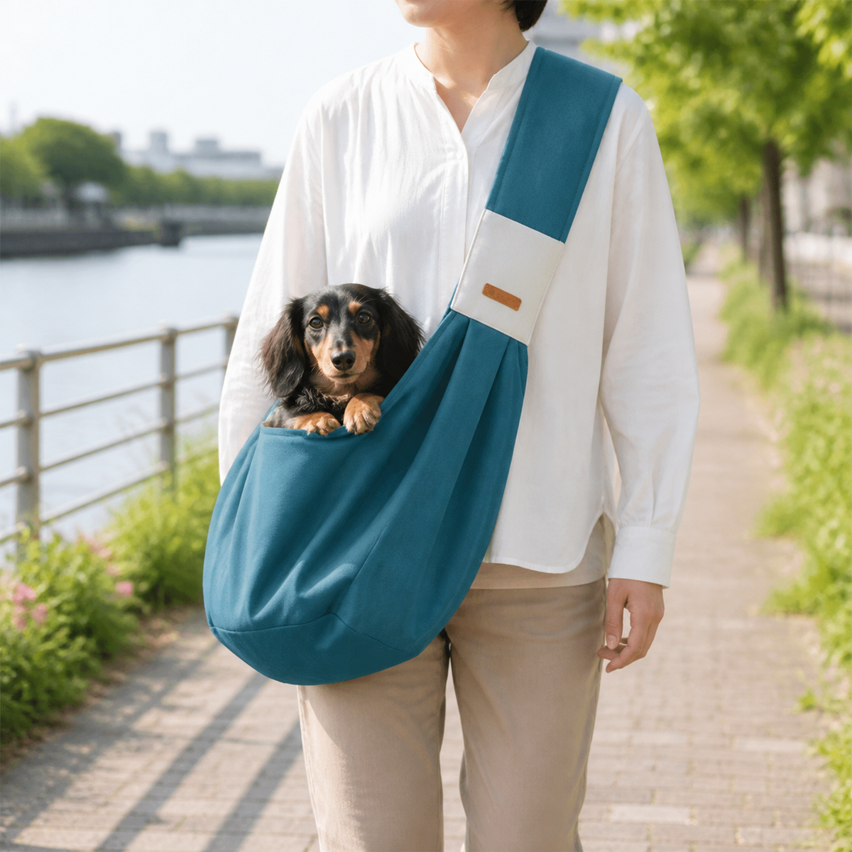 キャンバス ペットスリングバッグ