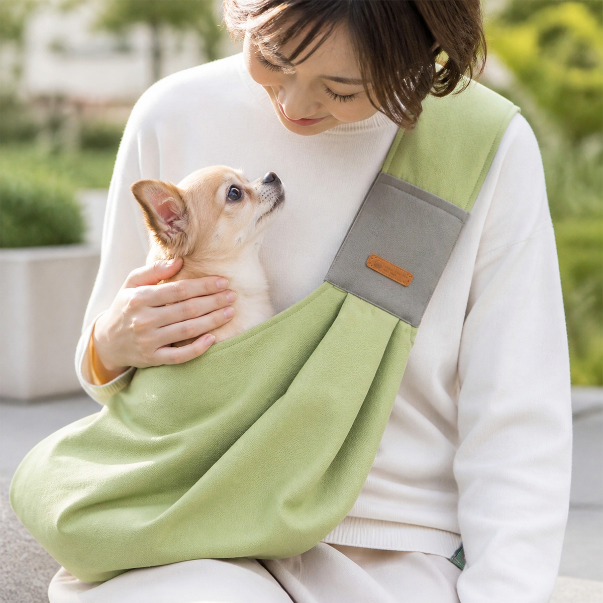 キャンバス ペットスリングバッグ