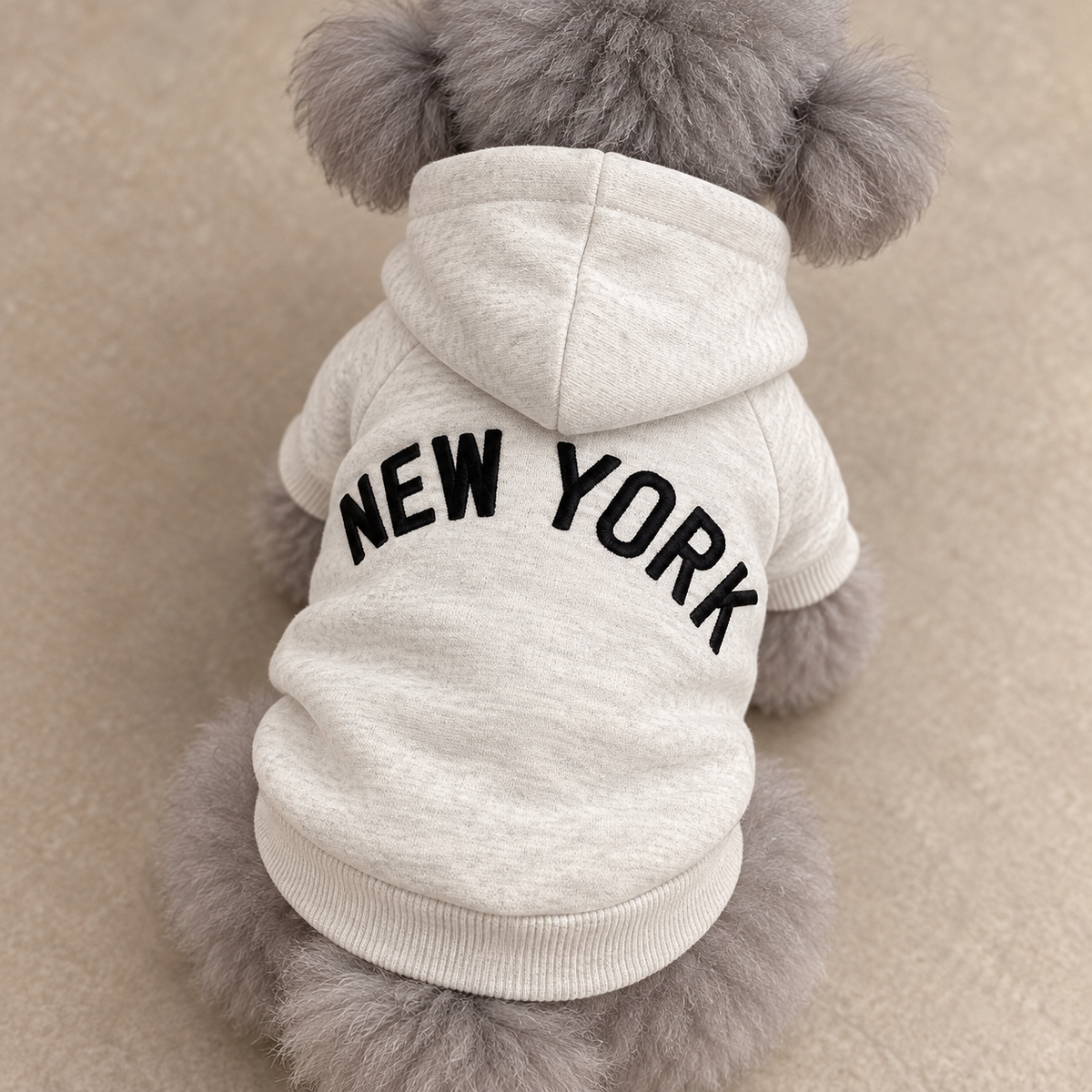 NEW YORK裏起毛パーカーの背中のロゴ