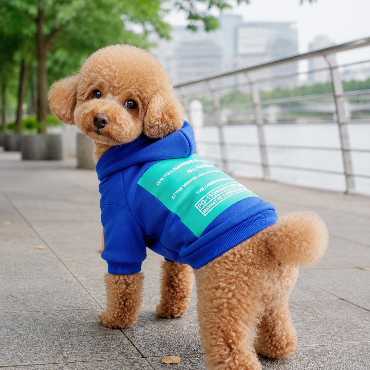 ロゴプリント 犬用パーカー
