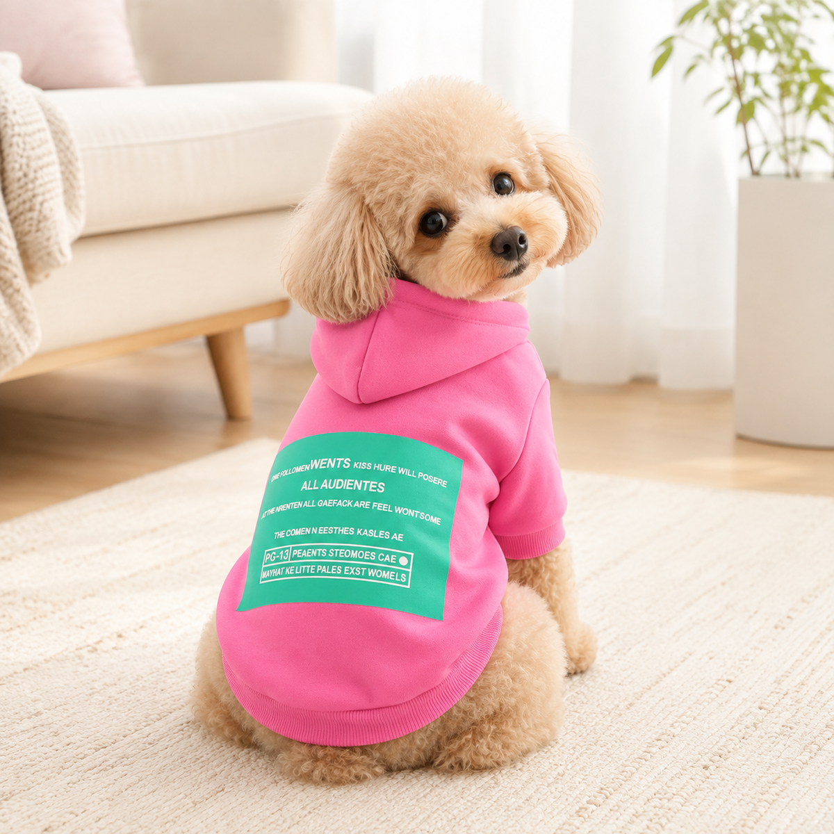 ロゴプリント 犬用パーカー