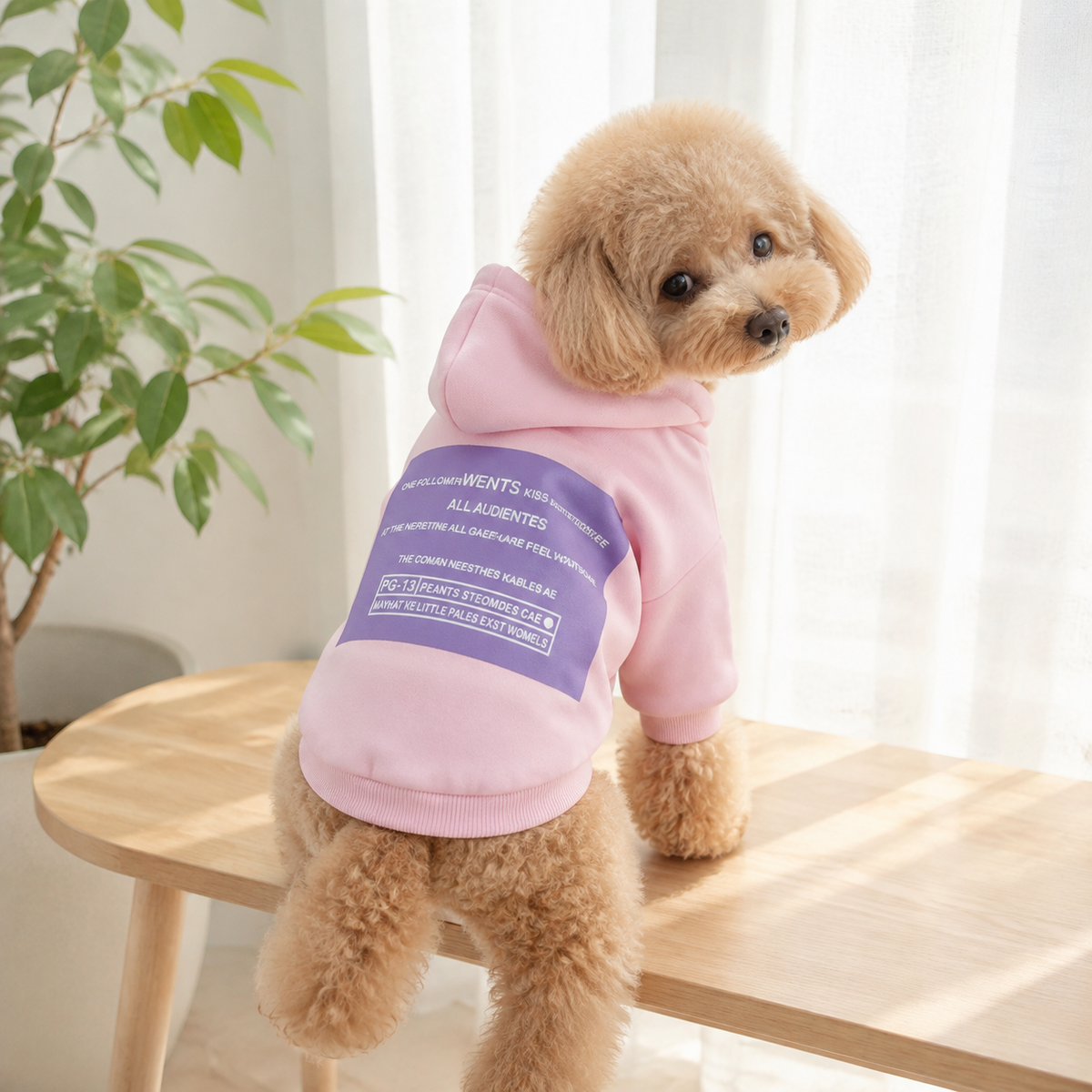 ロゴプリント 犬用パーカー