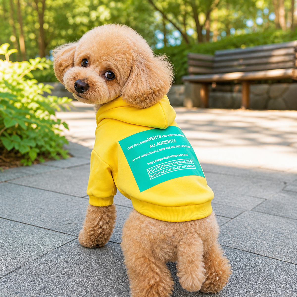 ロゴプリント 犬用パーカー